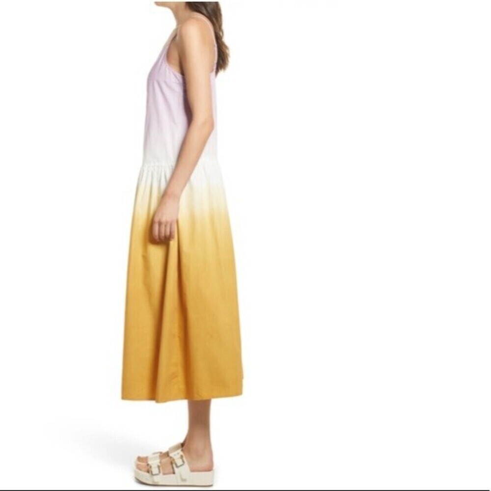 AllSaints Women's Caro Dipdye Lilac Camel Midi Dress Women's Size 6 US $215 - Picture 5 of 9